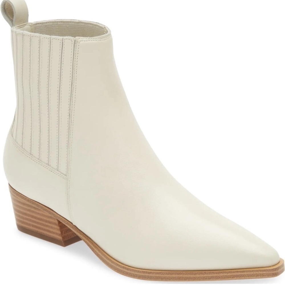 Marc Fisher Cream Ankle Boots